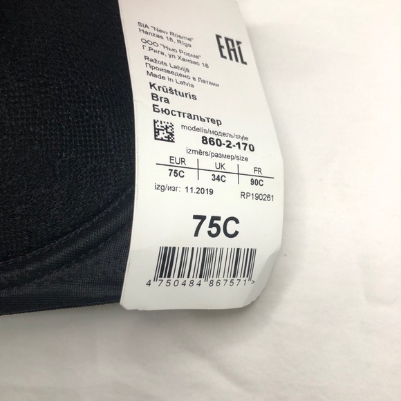 Black lacy bra, Rosme brand, brand new with tags - Picture 5 of 5